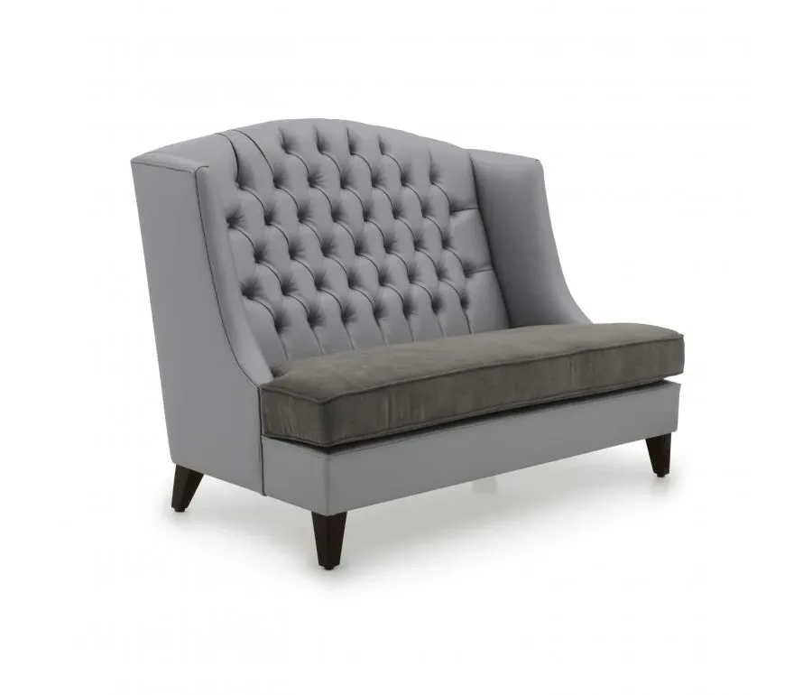 obrazek 1 Szara elegancka sofa 2-osobowa w stylu nwoczesnym - Sevensedie