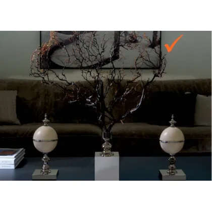 Picture Stylish gorgonia on a nickel-plated brass stand