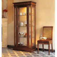 Picture Italian classic chair with a leather seat for unique interiors - Cantiero