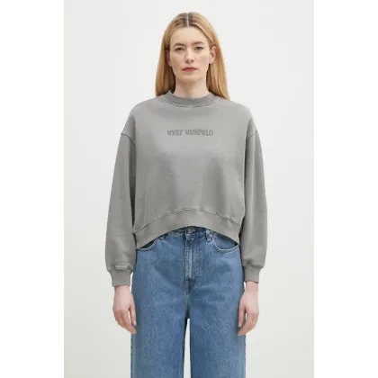Zdjęcie Axel Arigato bluza bawełniana Distort Washed Sweatshirt damska kolor szary z nadrukiem A3013001