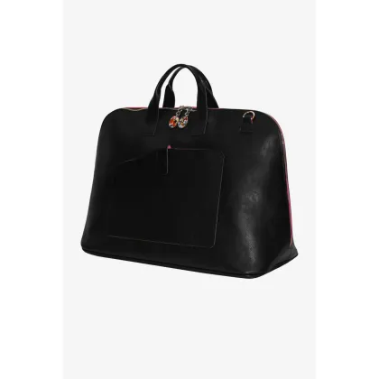 Zdjęcie Niepowtarzalna skórzana torba w kolorze czarnym - terrida