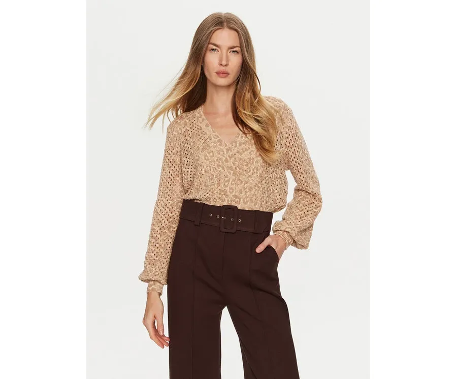 obrazek 1 TWINSET Kardigan 241TT3271 Beżowy Regular Fit