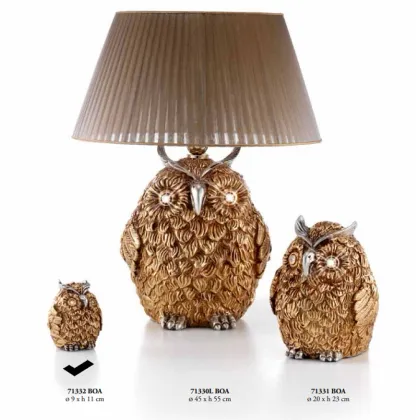 Picture Gold, ceramic owl 11 cm - Valle d'oro Patchi