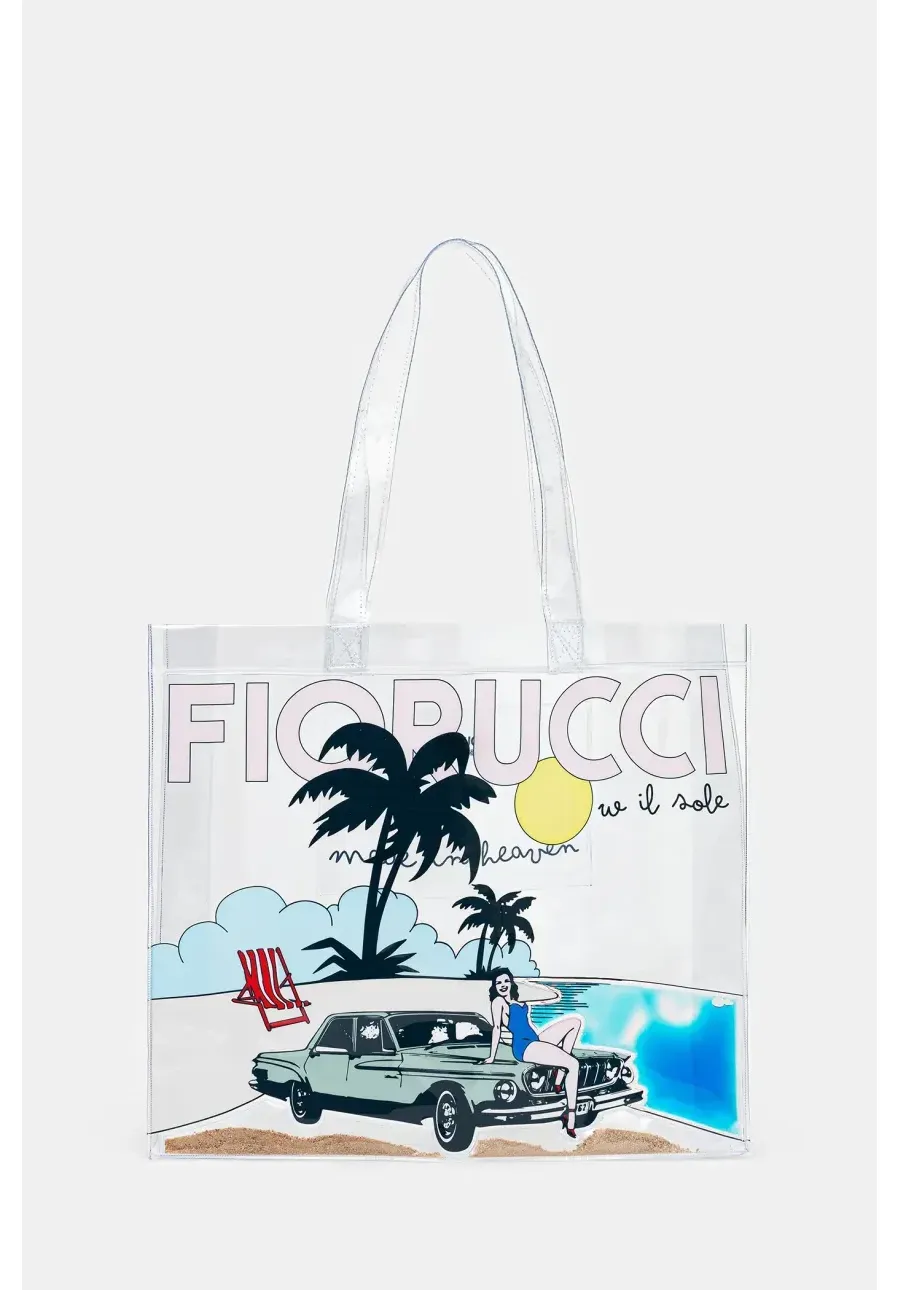 obrazek 1 Fiorucci torebka Beach Print Pvc Tote kolor transparentny U01FMABA276PT02MU01