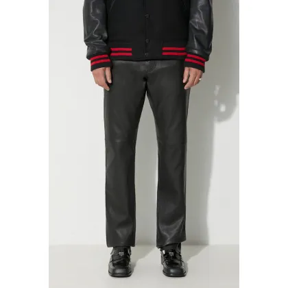 Zdjęcie 1017 ALYX 9SM spodnie skórzane męskie kolor czarny proste