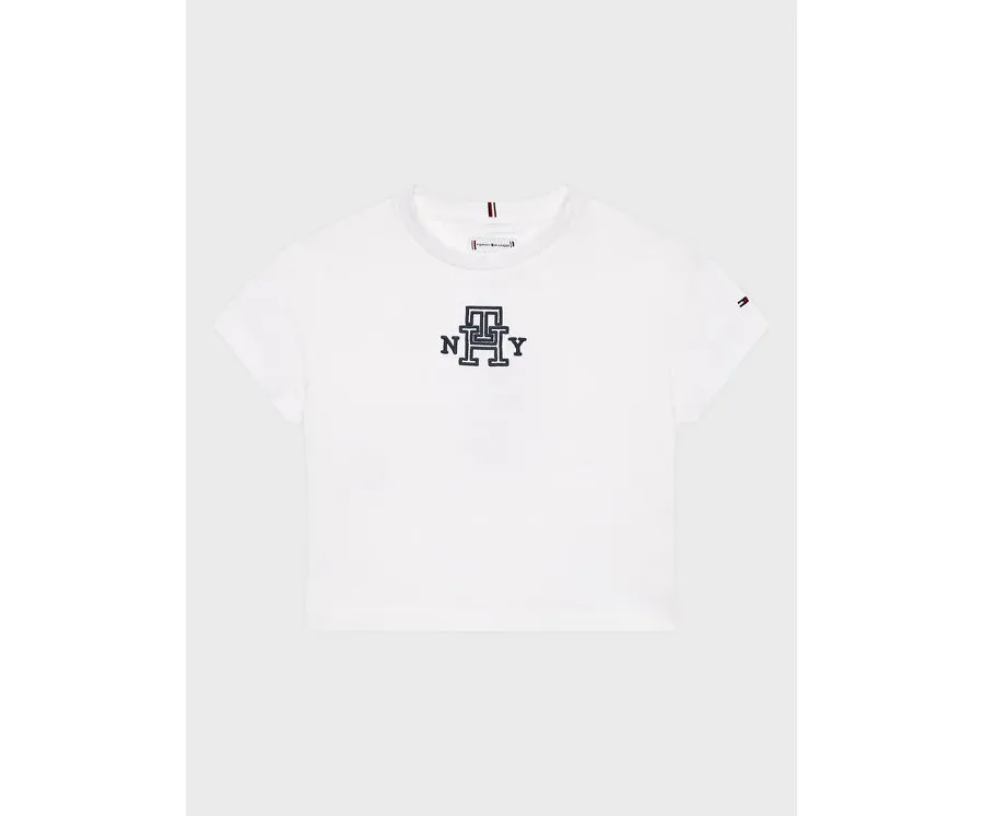 obrazek 1 Tommy Hilfiger T-Shirt KG0KG07437 D Biały Regular Fit