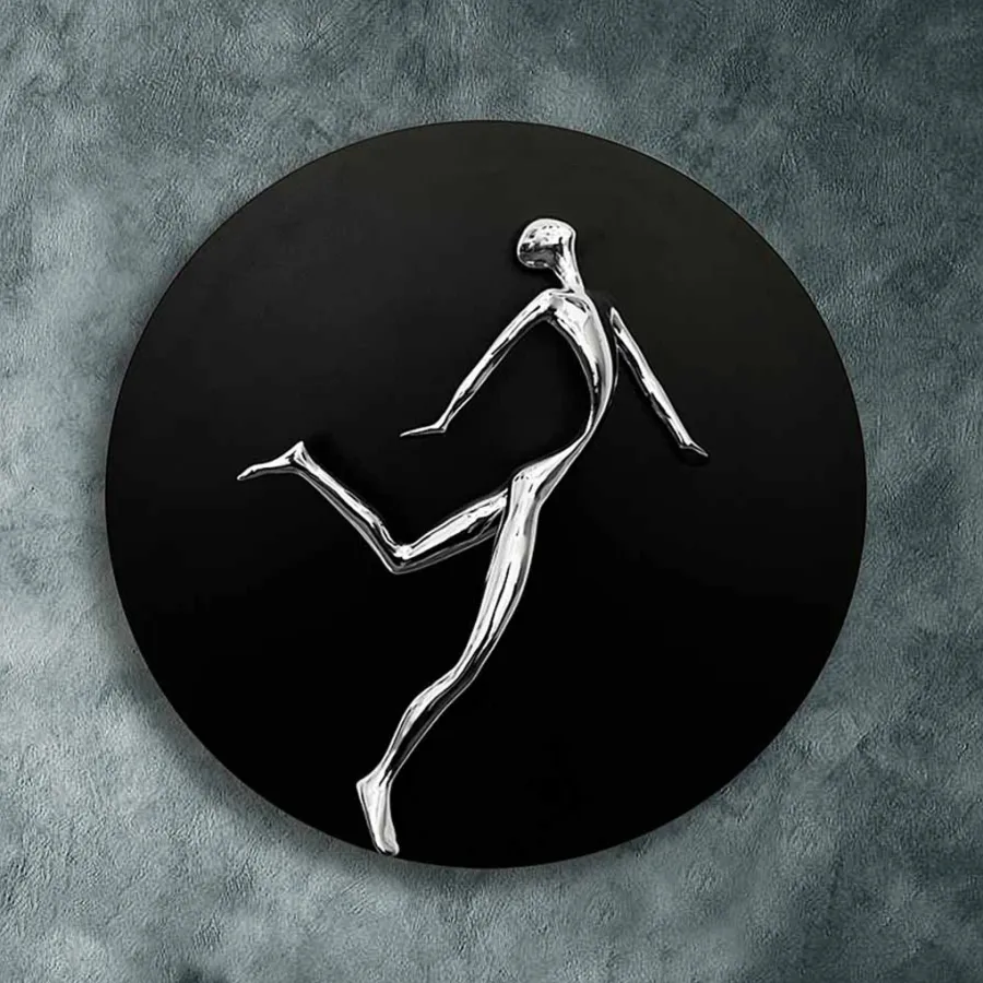 obrazek 3 Nowoczesna metalowa sztuka ścienna do salonu