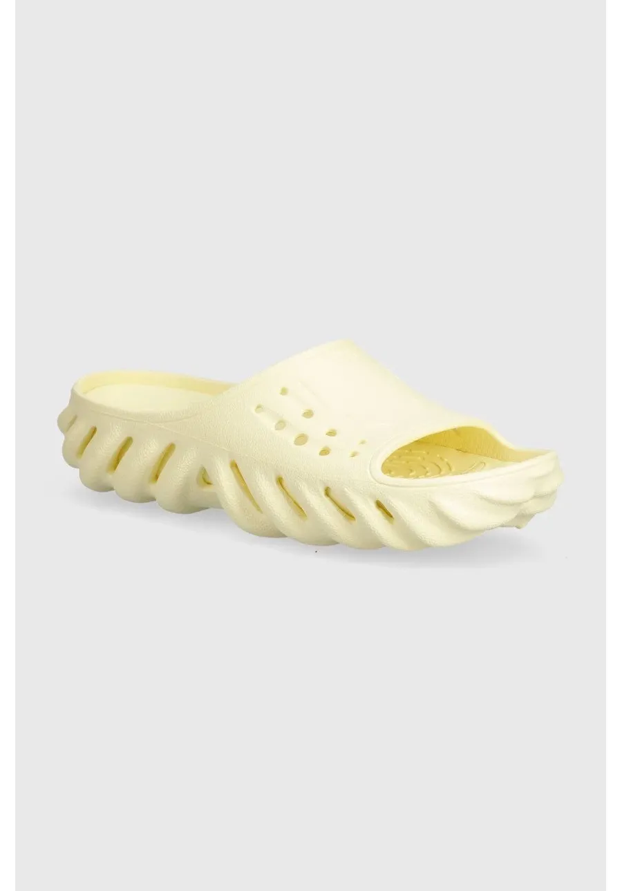 obrazek 1 Crocs klapki Echo Slide damskie kolor żółty na platformie 208170