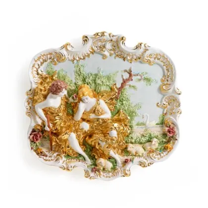 Picture Baroque decorative Greco-Roman flat panel made of ceramics - Ceramiche ML