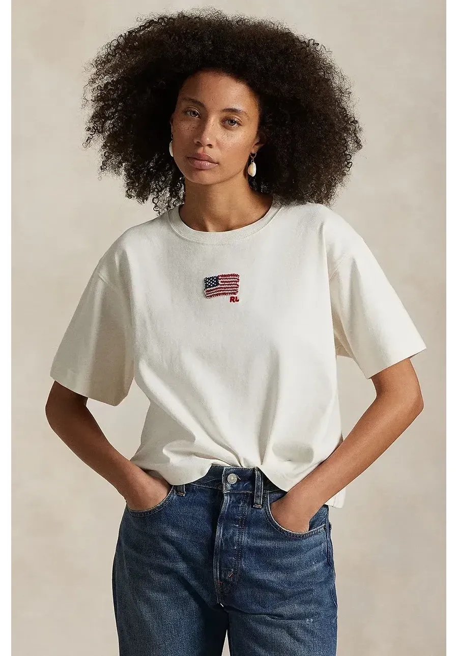 obrazek 1 Polo Ralph Lauren t-shirt bawełniany damski kolor biały 211973129