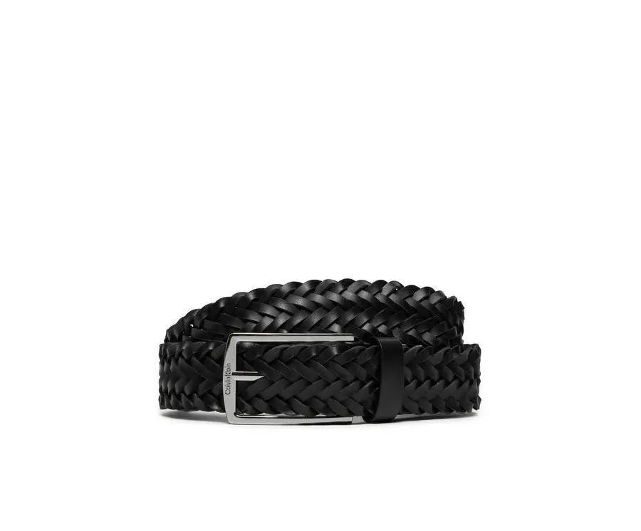 obrazek 1 Calvin Klein Pasek Męski Ck Casual Elongated Braided 35mm K50K512655 Czarny