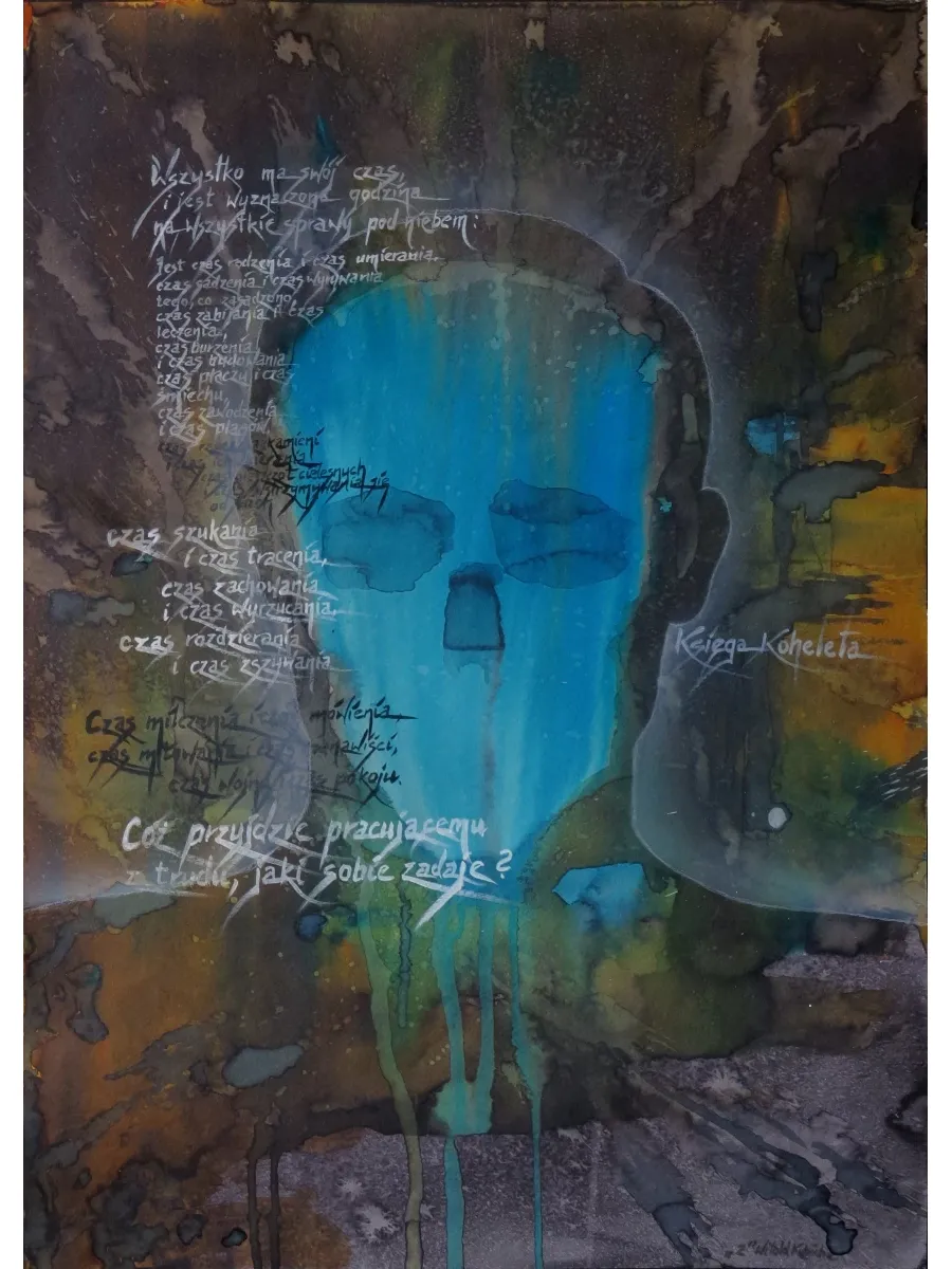 obrazek 1 Obraz - technika mieszana 50 x 70 cm Pionowy Bez oprawy