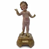 Zdjęcie Antyczna figura Dzieciątka Jezus z XVIII wieku