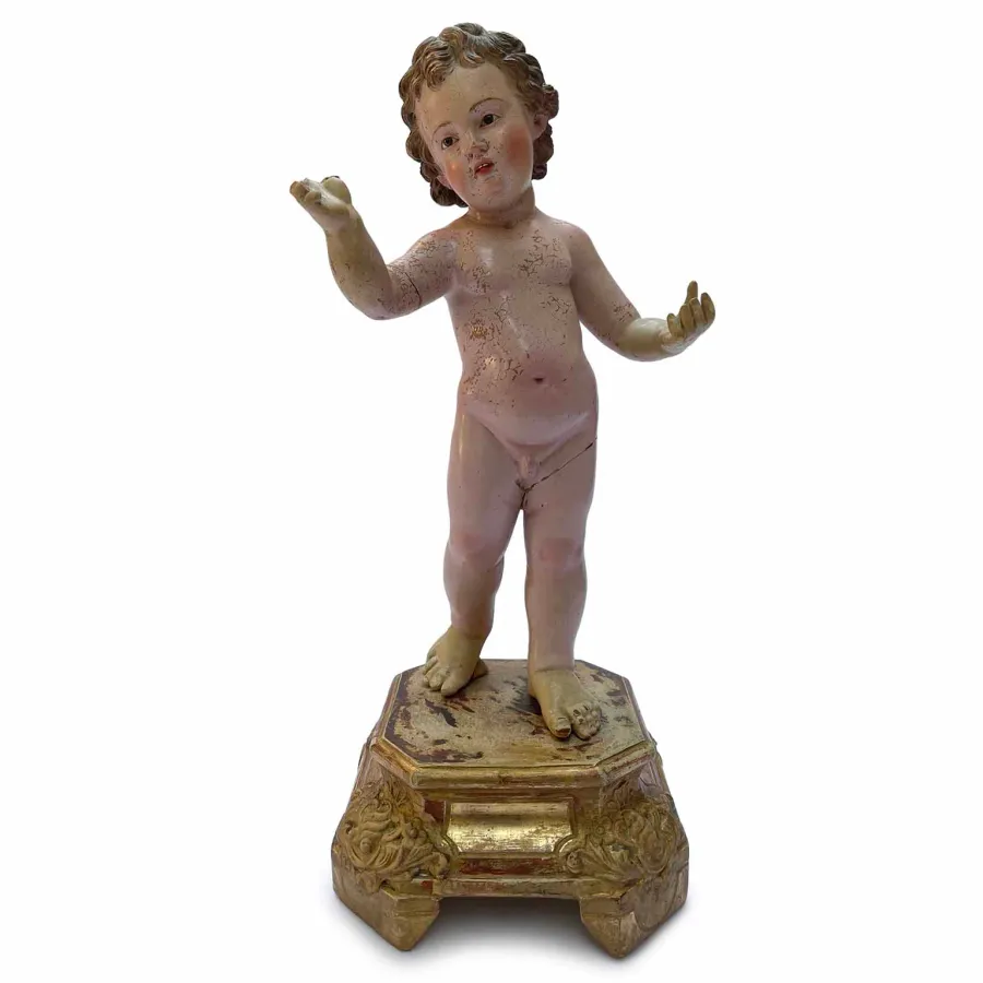 obrazek 1 Antyczna figura Dzieciątka Jezus z XVIII wieku