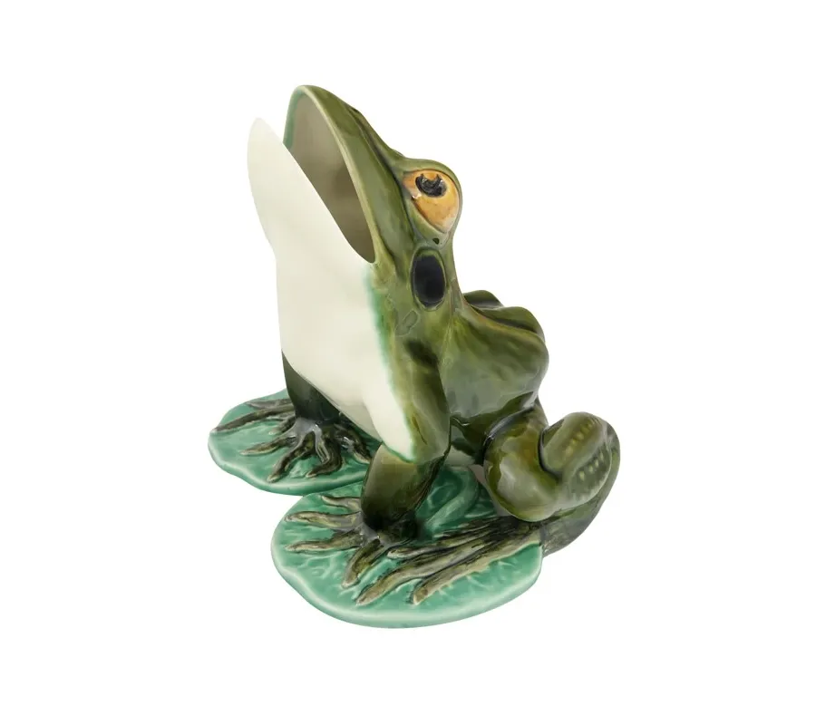 obrazek 1 Ceramiczna figurka żaby w stylu wiejskim - Bordallo Pinheiro