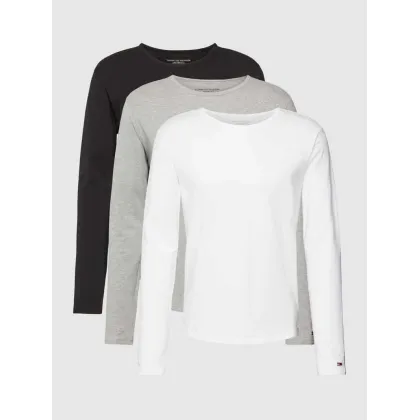 Zdjęcie Bluzka z długim rękawem z wyhaftowanym logo w zestawie 3 szt.
