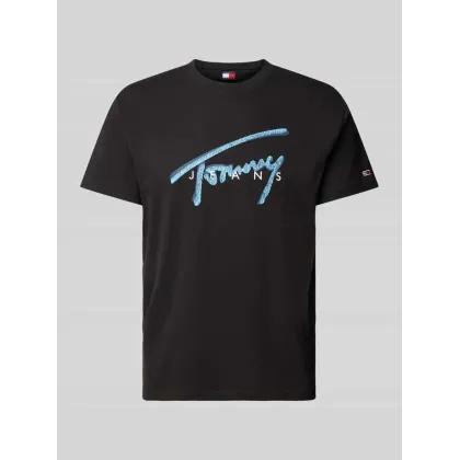 Zdjęcie Tommy Jeans T-Shirt Signature DM0DM21109 Czarny Regular Fit