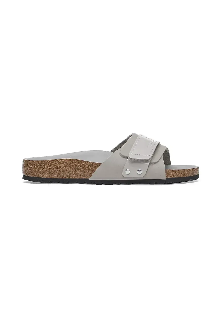 obrazek 1 Birkenstock klapki skórzane Oita damskie kolor szary 1029312