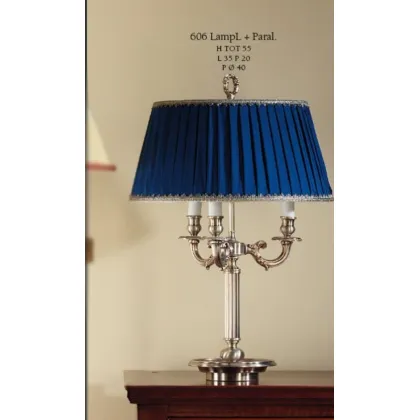 Picture Brass lamp with three lights and a conical shade - Il Paralume Marina