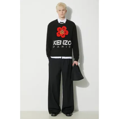 Zdjęcie Kenzo sweter wełniany Boke Flower Jumper męski kolor czarny FD65PU4273LD.99J