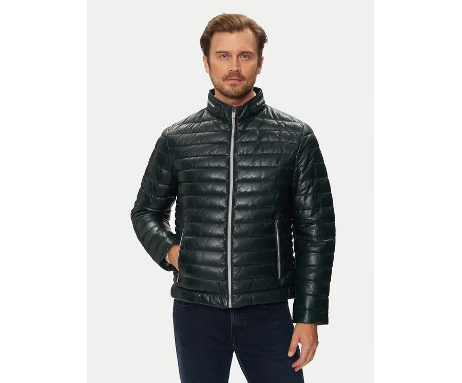 obrazek 1 Milestone Kurtka skórzana Cortino 431019 60515 Zielony Regular Fit