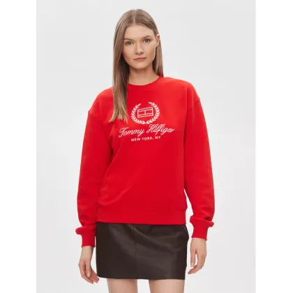 Zdjęcie Tommy Hilfiger Bluza Flag Script WW0WW41758 Czerwony Regular Fit
