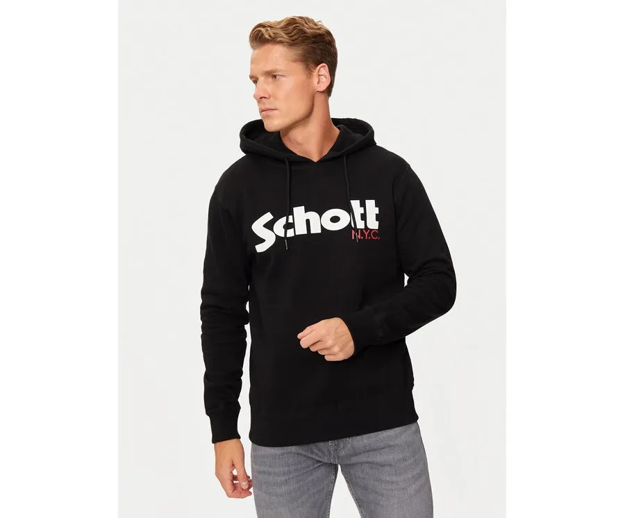 obrazek 1 SCHOTT N.Y.C. Bluza SWHOOD Czarny Regular Fit