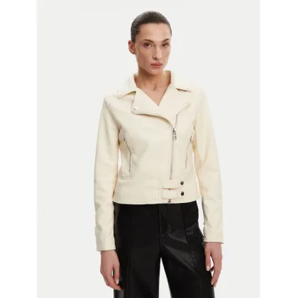 Zdjęcie Rinascimento Kurtka z imitacji skóry CFC0119619003 Écru Regular Fit