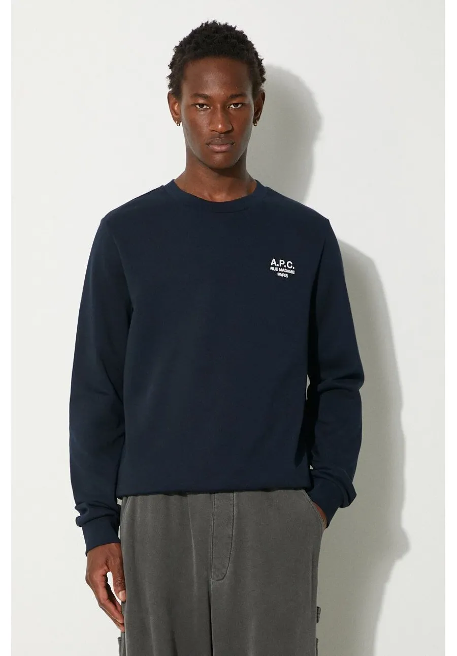 obrazek 1 A.P.C. bluza Standard Rue Madame Gots męska kolor granatowy gładka COHBV-M27913