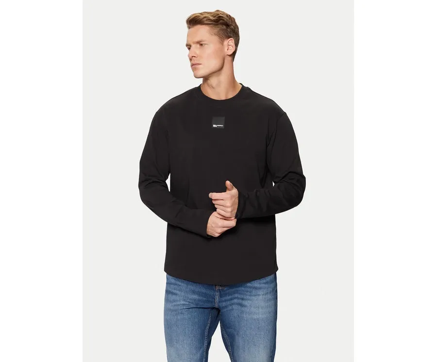 obrazek 1 Karl Lagerfeld Jeans Longsleeve A1M17043 Czarny Regular Fit