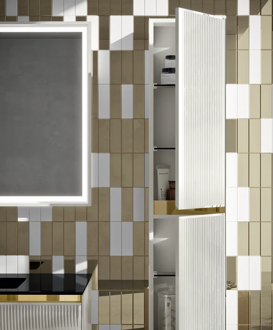 obrazek 4 Prosto z Włoch - zestaw mebli łazienkowych Eden Ribbed Glass
