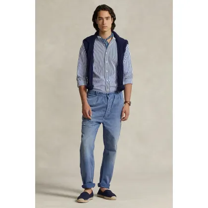 Zdjęcie Polo Ralph Lauren spodnie bawełniane Pant kolor niebieski proste 710923848