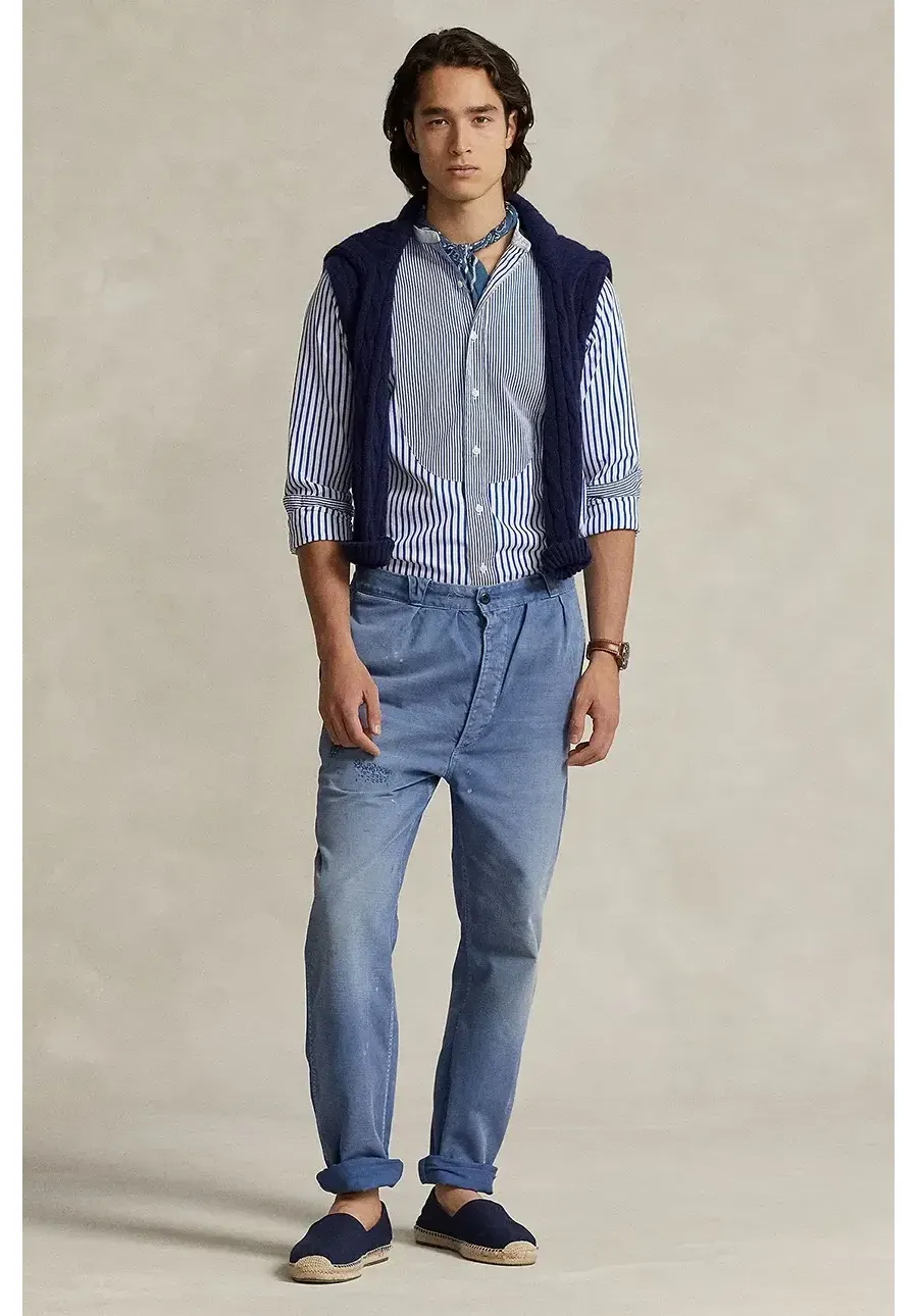 obrazek 1 Polo Ralph Lauren spodnie bawełniane Pant kolor niebieski proste 710923848