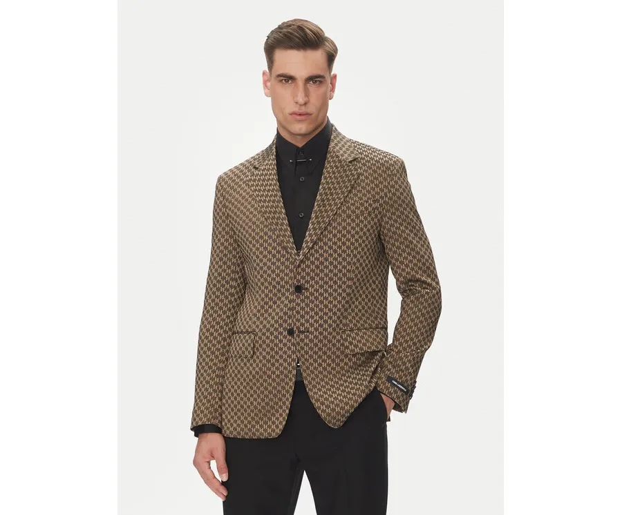obrazek 1 KARL LAGERFELD Marynarka 155106 552115 Brązowy Slim Fit