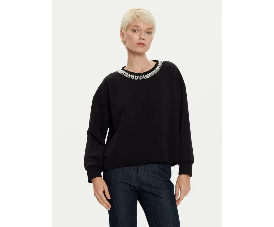 obrazek 1 ViCOLO Bluza TS0598 Czarny Regular Fit
