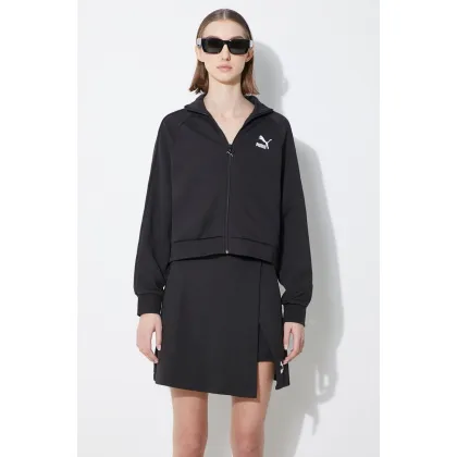 Zdjęcie Puma bluza T7 damska kolor czarny gładka 624211