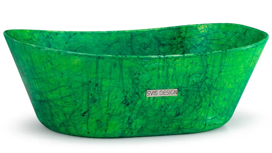 obrazek 1 Oryginalna umywalka 50 cm LIBRA BASIC – HURRICANE, zielony, lakier matowy