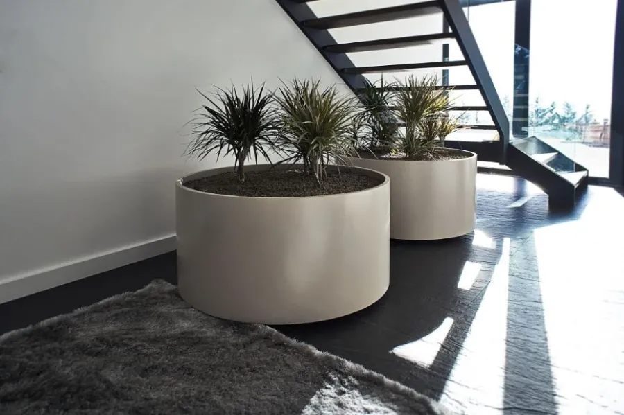 picture 3 Round pots in white - Gansk