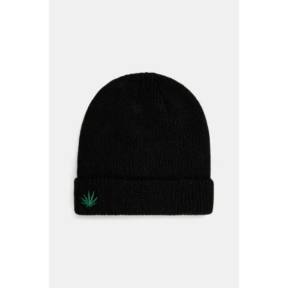 Zdjęcie Wacko Maria czapka Hightimes kolor czarny z cienkiej dzianiny HIGHTIMES-WM-CP04
