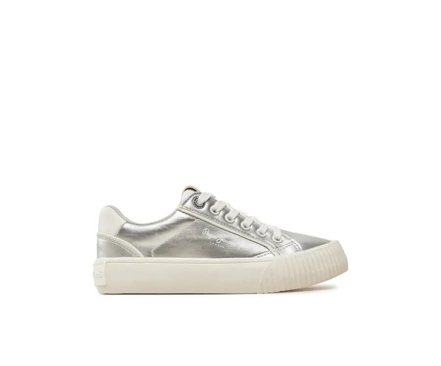 obrazek 1 Pepe Jeans Sneakersy PGS30611 Srebrny