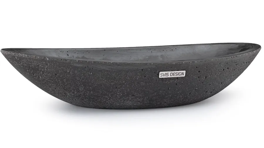 obrazek 1 Oryginalna umywalka 60 cm ORION BRUSHED – bardzo ciemnoszary, bez dekoru, bez lakieru