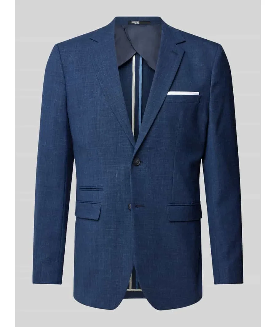obrazek 1 Marynarka na dwa guziki o kroju slim fit z kieszeniami z patką model ‘OASIS’