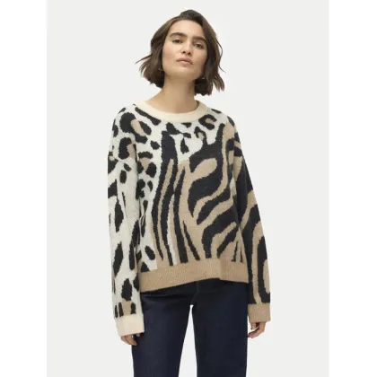 Zdjęcie Vero Moda Sweter Kai 10310645 Beżowy Regular Fit