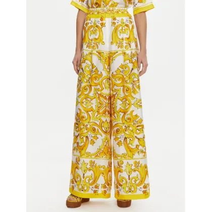 Zdjęcie Dolce&Gabbana Spodnie materiałowe FTC63T HI1BE HG3TN Żółty Regular Fit