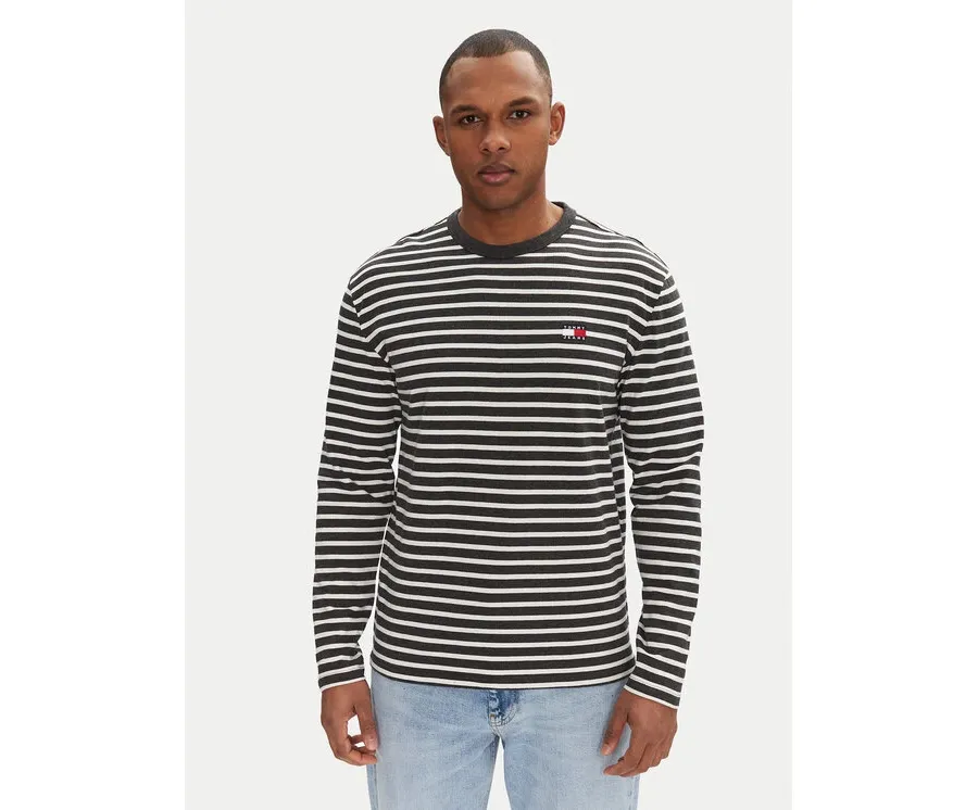 obrazek 1 Tommy Jeans Longsleeve Breton DM0DM20803 Szary Regular Fit