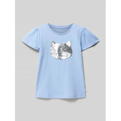 Zdjęcie T-shirt z cekinowym obszyciem