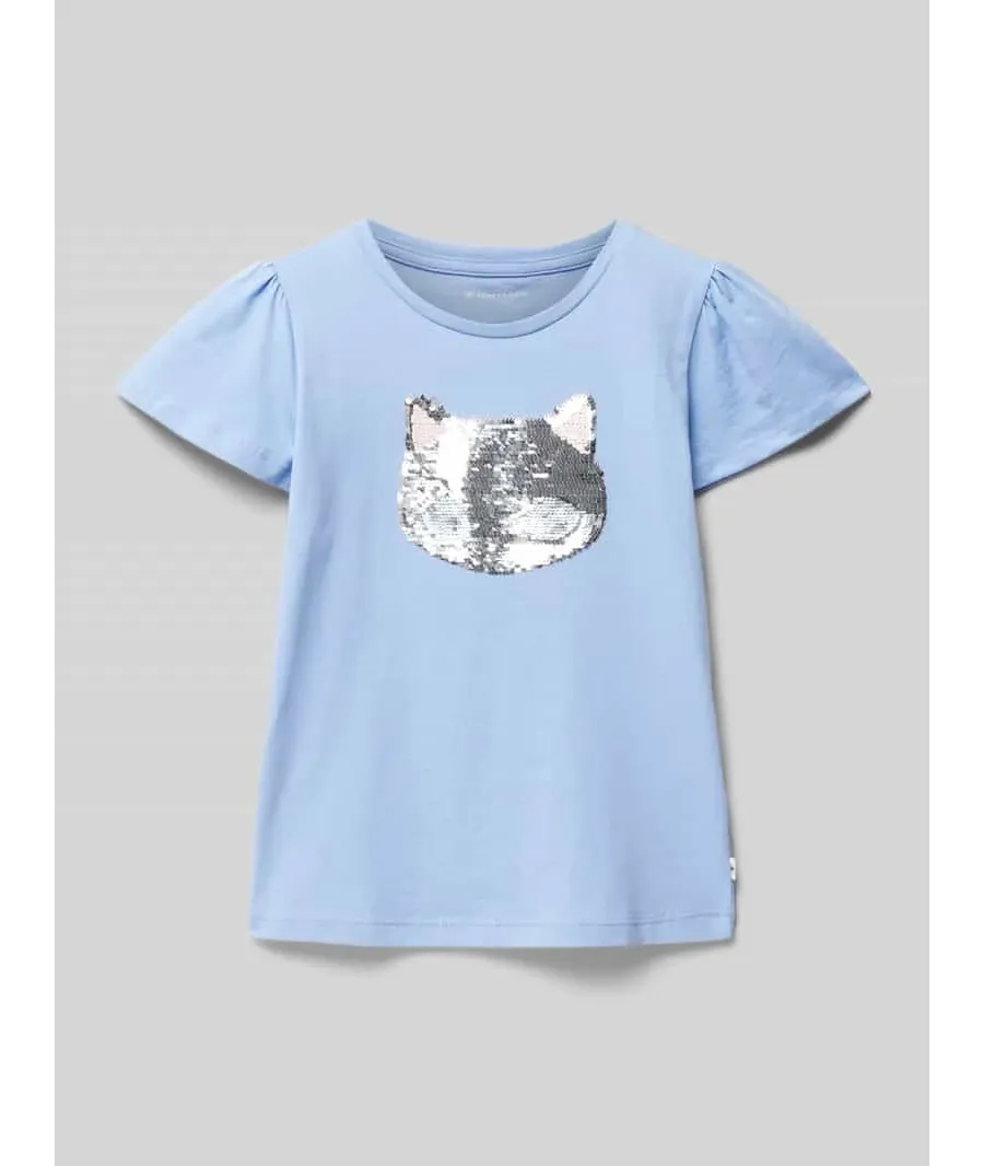 obrazek 1 T-shirt z cekinowym obszyciem