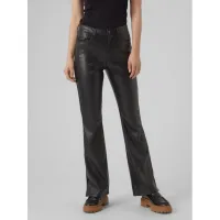Zdjęcie Vero Moda Spodnie z imitacji skóry Selma 10300195 Czarny Flared Fit