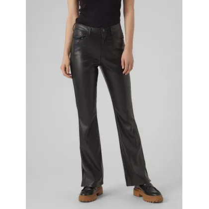 Zdjęcie Vero Moda Spodnie z imitacji skóry Selma 10300195 Czarny Flared Fit