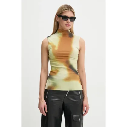 Zdjęcie Nanushka bluzka ANNYKA damska kolor zielony wzorzysta NW24FWTP32776